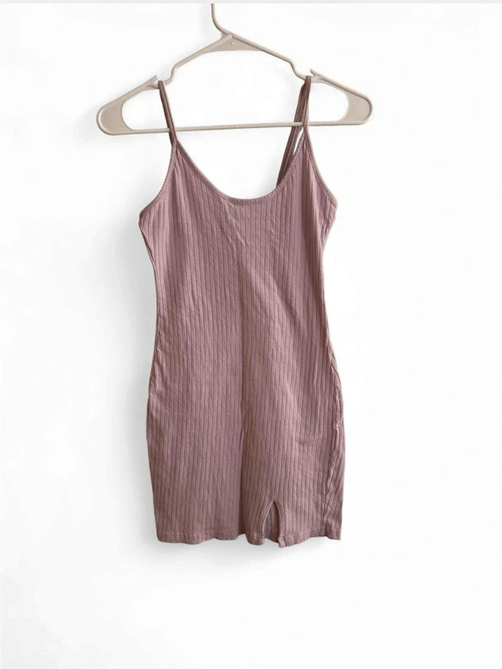 SHEIN Ribbed Mini Dress in Pink Size Medium